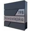 Poštová schránka so schránkou na noviny R&T, sivá
