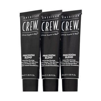 American Crew Classic farba na vlasy pre šedivé vlasy 7-8 Light (Precision Blend) 3 x 40 ml