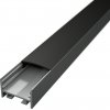 LED lišta povrchová S11 strieborná Dĺžka: 1m, Typ krytky: Čierna krytka zaklapávacia (difúzor)