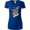 Hudobné nástroje v notách - Dámske tričko z organickej bavlny Origin (GOTS) - XL ( Kráľovská modrá )