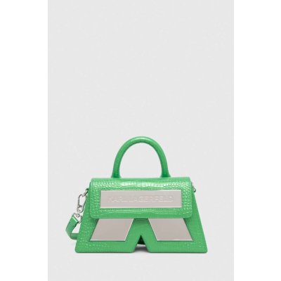 Karl Lagerfeld kožená kabelka zelená 236W3187