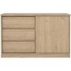 Komoda v dekore duba s posuvnými dverami v prírodnej farbe 119x76x50 cm Naia – Tvilum
