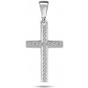 Lillian Vassago Prívesok krížik zdobený zirkónmi, biele zlato LLV98-GP090W