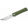 Bestech KENDO D2, stone wash+satin, Army Green G10 BG06B-1