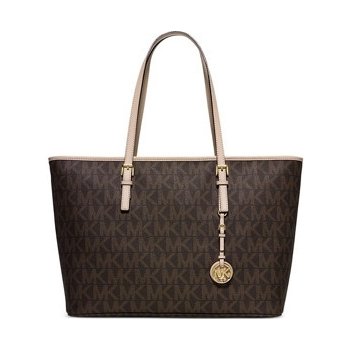 Michael Kors business kabelka Jet set Travel Tote hnedá