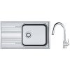 Súprava nerezový drez Franke Smart 101.0368.324, kuchynská batéria Franke Lina 115.0693.229