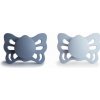 Frigg Dvojbalenie anatomických cumlíkov frigg butterfly slate/ powder blue, 0-6m, silikón