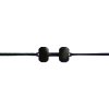 Šnúrkový fitness minimalistický Glosery náramok s činkou, chirurgická oceľ, šnúrka 1mm Obvod zápästia: S 16-17 cm, Šnúrka: modrá, Prvky: čierne