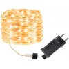 SPRINGOS LED reťaz Nano - 10m, 100LED, 8 funkcií, IP44, teplá biela
