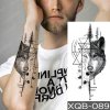 REBELULU Vodeodolné dočasné tetovačky pre ženy Fejkové tetovanie Dočasné tetovanie Vlk Wolf Les Forest Geometria Tattoo Sticker Waterproof Tattoo Body Art Arm Fake Tattoo Men Women