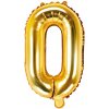 PartyDeco Fóliový balón Mini - Písmeno O 35cm zlatý