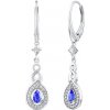 Silvego Luxusné strieborné náušnice Nelope s pravým tanzanitom a Brilliance Zirconia FWE18412TNZ