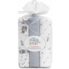 INTERBABY | PLIENKA padák 3 kusy 80x80 cm- bielo/sivá