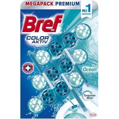 BREF Color Aktiv tuhý WC blok Ocean 3x50g