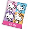 Carbotex Detská deka farebná s motívom Hello Kitty