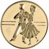 Tanec : Emblém - Nálepka na trofej Ø 25 mm zlatá