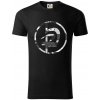Krav maga maskáčový nápis - Tričko z organickej bavlny - L ( Čierna )