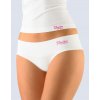 GINA Dámske francúzske nohavičky Bamboo Natural s širším pásom | 04022P - biela purpurová, S/M