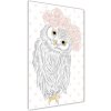 Vertikálny foto obraz akrylový do obývačky Sova vo venci 50x100 cm