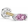 DF Piercingové náušnice Labreta 6053 z bieleho zlata, s ružovým zafírom