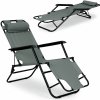MultiGarden, záhradné ležadlo s opierkou hlavy, skladacia konštrukcia, šedé