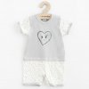 Dojčenský letný bavlnený overal New Baby Srdiečka - 80 (9-12m)