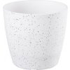 Kvetináč Strend Pro Stone, 23x20,5 cm, biely, efekt kameňa