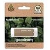 Goodram USB flash disk, USB 3.0, 64GB, UME3 ECO FRIENDLY, hnedý, UME3-0640EFR11, USB A, s krytkou