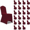 Návleky na stoličku burgundy 24 ks naťahovacie