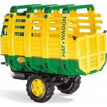 Rolly Toys Vlečka na seno za traktor jednoosá Hay Wagon zelenožlutá