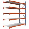 Majster Regál Kovový regál LONGSPAN 200x225x100-5-Metal, Modrá/Oranžová