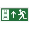 Nálepka únikový rebrík hore 200x100 mm, 100 ks VEĽKOOBCHOD