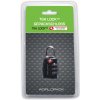 WORLDPACK TSA zámok na batožinu 3-miestny - čierny bezpečnostný kombinačný zámok 3 x 7 x 1 cm