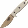 ESEE Knives Model 3 dark earth blade, grey handle 3P-MB-DE with sheath + clip and MOLLE-back