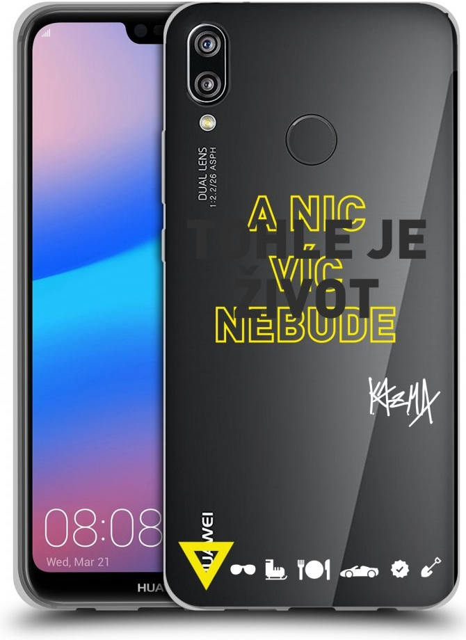 Púzdro Picasee silikónové Huawei P20 Lite - Kazma - TOHLE JE ŽIVOT A NIC VÍC NEBUDE čiré