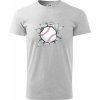 Baseball lopta v triku - Tričko extra veľké (5-8XL) - 5XL ( Svetlosivý melír )