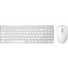RAPOO klávesnice a myš 9300M, bezdrátová, Multi-Mode Slim Mouse, Ultra-Slim Keyboard, bílá 6940056184740