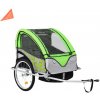 Prolenta Maison Exclusive Vozík na bicykel a kočík 2 v 1 zeleno-sivý