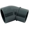 PVC krátké koleno - úhel 45° - 50mm vnitřní x 50mm vnější