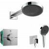 Hansgrohe Sprchový set s termostatom pod omietku, s telesom, priemer 25 cm, 3 prúdy, chróm SANI21HHH007-HG