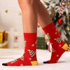 Vianočné ponožky 36-39 s vianočným stromčekom (Mäkké a hrejivé ponožky s vianočným motívom pre pohodlie počas celého dňa)