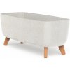 PROSPERPLAST Kvetináč GRACIA CASE ECO WOOD biely 58cm