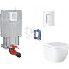 Grohe Uniset - Set predstenovej inštalácie, klozetu, dosky SoftClose, tlačidla Skate Cosmopolitan a súpravy na vhadzovanie tabliet, Triple Vortex, alpská biela SANI15BB3120