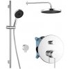 kielle Sprchový set s batériou pod omietku, na 2 spotrebiče, s príslušenstvom a telesom, chróm 20602SP10