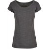 Build Your Brand Dámske tričko so širokým výstrihom BB013 Charcoal