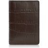 Paolo Peruzzi Elegantné kožené puzdro na karty s krokodílím vzorom s RFID | hnedá KV-05-CBR