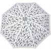 Mini dáždnik husľový kľúč v bielej farbe - 21 cm