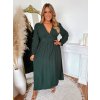 ZAZZA Dlhé zelené šaty dlhým rukávom Veľkosť: XL