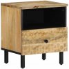Nočný stolík 40x33x46 cm masívne mangovníkové drevo-ForU-356897