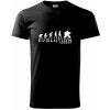Evolúcia Hockey brankár - Klasické pánske tričko vyššej gramáže - 3XL ( Čierna )